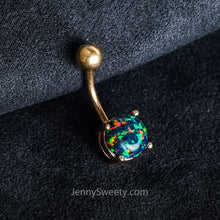 Green Opal Belly Ring Belly Button Piercing