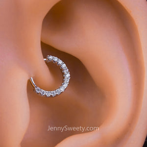 Sparkle Zircon Daith Earring Septum Ring
