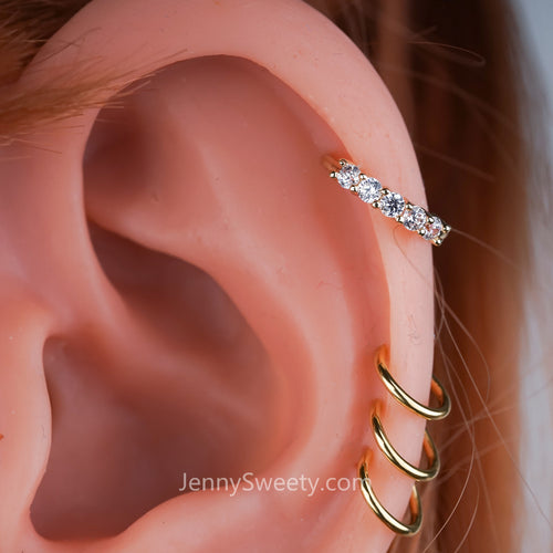 14k Nose Hoops | Cartilage Earrings