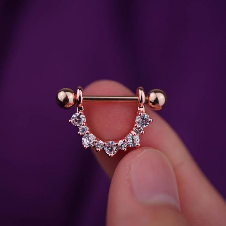 Diamond Mini Climber Barbell Nipple Ring – FreshTrends