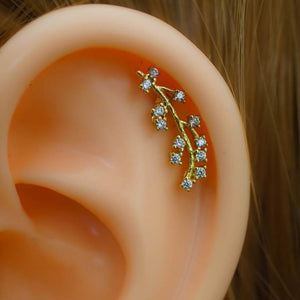 Flower Zircon Helix Earring Cartilage Earring Cartilage Piercing Helix Earring Helix Piercing