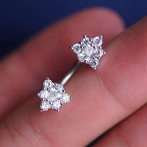 Double Sparkle Triangle Zircon Belly Button Ring