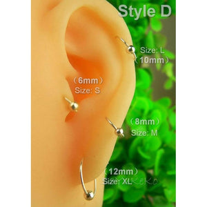 Silver Helix Tragus Daith Earring Hoop Cartilage Hoop
