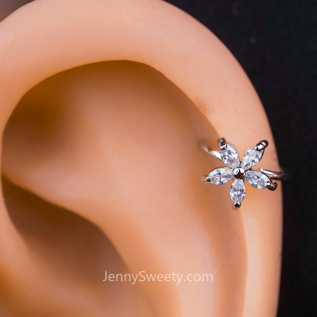 Moissanite Small Hoop Earrings 0.5CT Lab Diamond Hoop Huggies Earrings  Sterling Silver Cartilage Earrings for Women Girls Teens - AliExpress