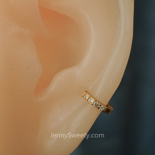Sterling Silver Zircon Cartilage Helix Earrings Tragus Piercings